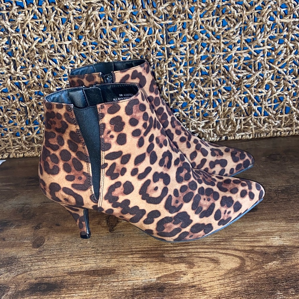 Leopard Print Ankle Boots